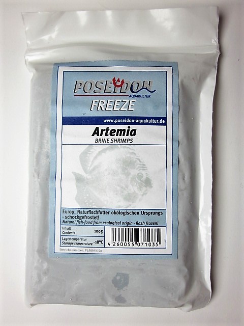 Artemia (Salinienkrebse), tiefgefroren, Schokotafel 100g